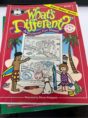 "What's Different? Articulation Fun Sheets" book by Super Duper Publications
